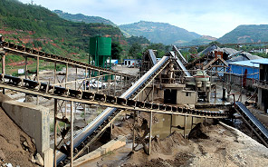 甘肃成县河卵石制砂生产